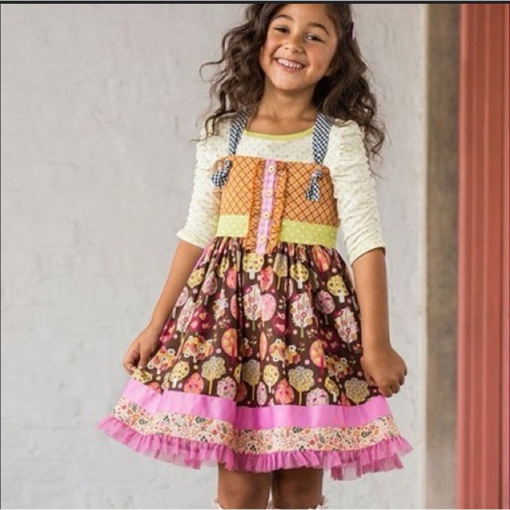 Matilda Jane Spinning With Joy Knot Floral Dress‎ Colorful Boho Cottagecore Sz 4